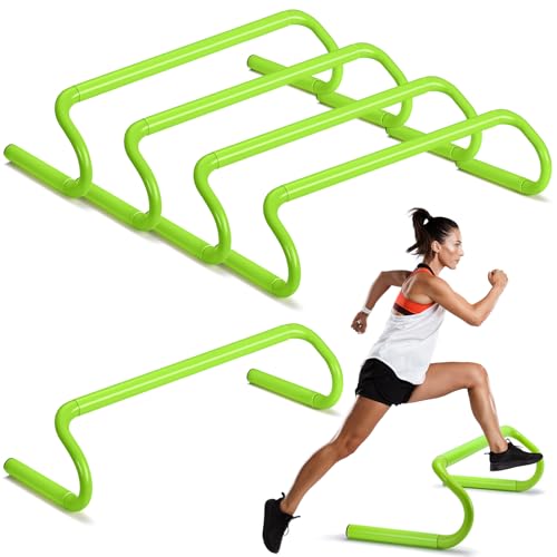 Speed Agility Training Hurdles - 5 Pcs Detachable Green - 6 Inch