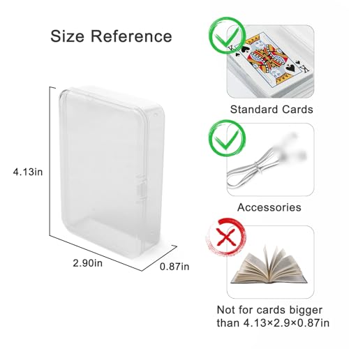 8 Pack Plastic Playing Card Case Holder - Game Card Storage