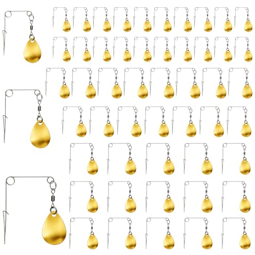 Gold Teardrop Spinnerbait Kit with 50 Smooth Spoon Lures