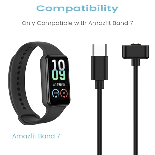 USB A & C Charging Cable for Amazfit Band 7 - 2 Pack, 3.3ft