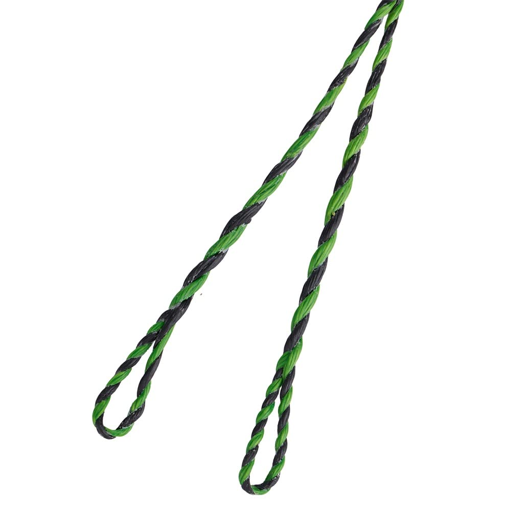 TOPARCHERY 53" Actual Length Mulcolor Flemish Fast Flight Plus Replacement Recurve Bowstring Bow String by Traditional Bow Archery Products (Black & Green)