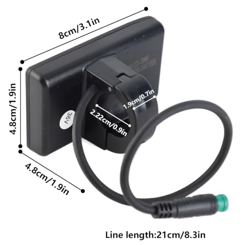 S866 LCD Electric Bike Display - 24V/36V/48V Compatible Screen