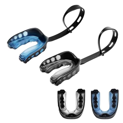 2 Pack Football MouthGuard with Straps and Case,Kid Mouth Guard Youth