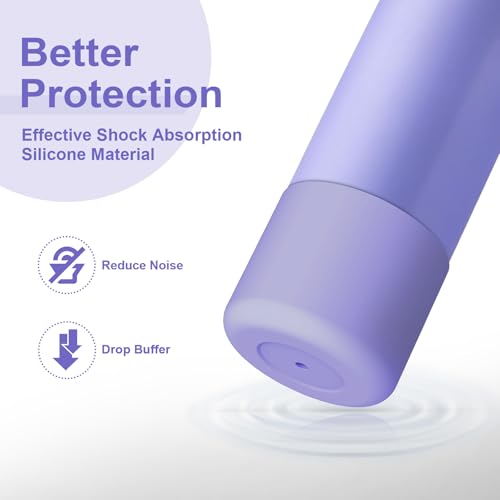 Silicone Water Bottle Boot - Anti-Slip Protector for Owala 24oz - Purple
