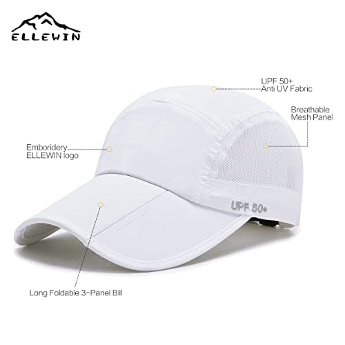 Unisex Baseball Cap UPF 50 Unstructured Hat with Foldable Long Large