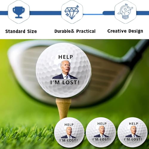 4 Pcs Funny Golf Balls for Birthday, Father’s Day Christmas Novelty