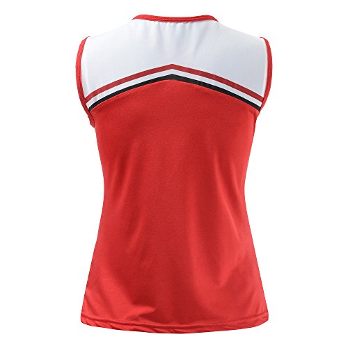 OurLore Red Medium High School Musical Cheerleader Uniform Top & Skirt Set