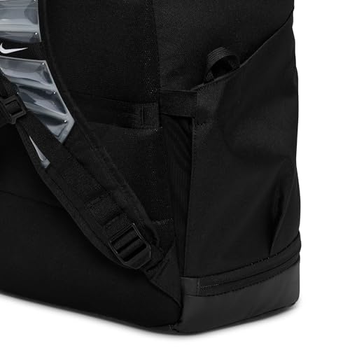 Varsity Elite Backpack - Expandable Side Pocket - Black/Silver