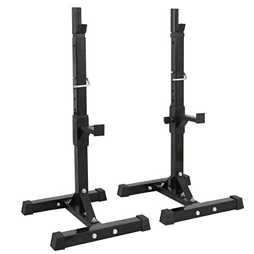 Adjustable Squat Rack - Heavy-Duty 550lbs Capacity for Home Gym