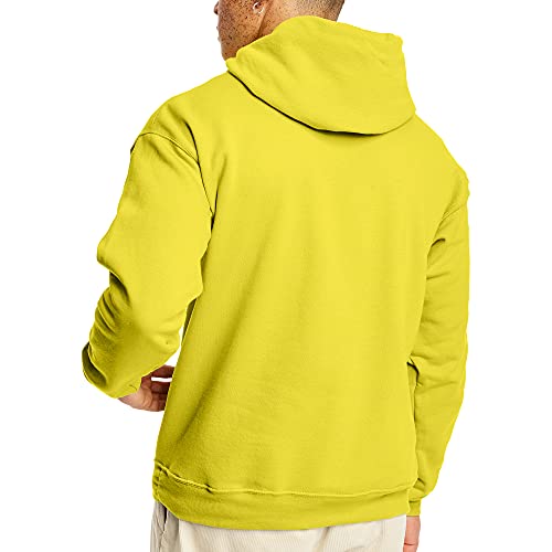 X-Large Yellow Hanes EcoSmart Fleece Hoodie for Men & Women