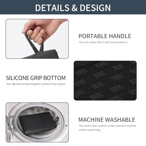 Anycosy Portable Stadium Seat Cushion 1 Pack - Extra Thick Bleacher Seat Pad for Outdoor Events, Gray