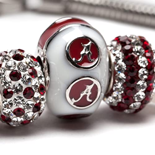 University of Alabama Charm - Stainless Steel Bead for Bracelets