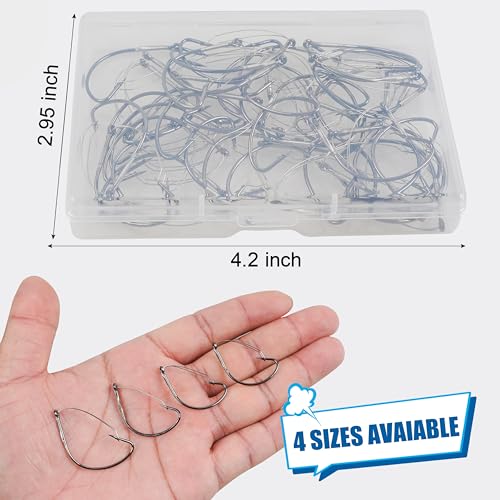 Weedless Wacky Rig Hooks - 25pcs Stainless Steel Bass Fishing