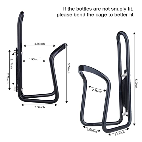 Aluminum Alloy Bicycle Water Bottle Cage Holder - Black