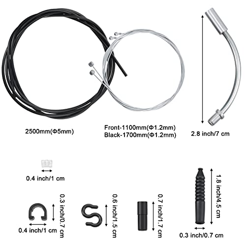 18-Piece Bicycle Brake Cable Set for Mountain & Road Bikes