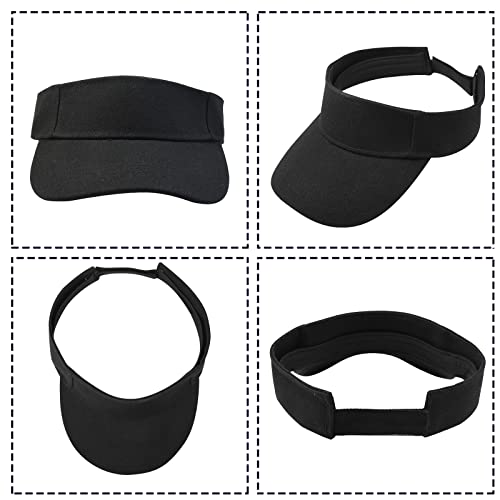 Adjustable Sun Visor Cap for Sports - One Size / Black