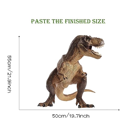 Fierce Tyrannosaurus Rex Dinosaurs Wall Stickers, sacinora Wild Animal Wall Decals Removable Vinyl Peel and Stick for Kids Boy Nursery Living Room Bedroom Children's Room Playroom Art Decorations