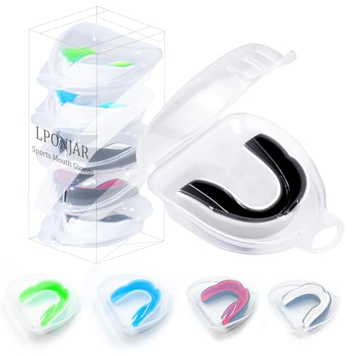 Moldable Sports Mouth Guard for Kids - 5 Pack with Cases