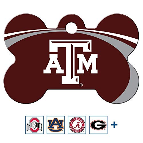 Personalized NCAA Sports Team Dog Tag - Bone Shape Pet ID Tag