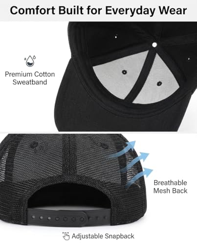 Lichfamy 1986 Trucker Hat with Patch - 40th Birthday Men’s Gift, Variation: Black