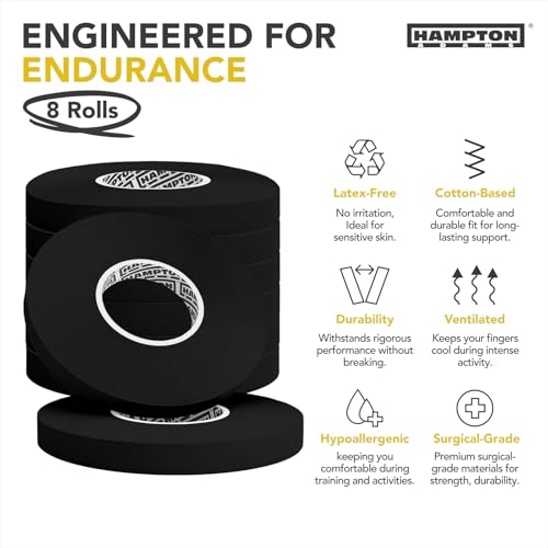 Pro Finger Tape for BJJ & Climbing - 8 Pack, Strong Adhesive