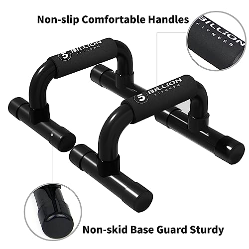 Heavy-Duty Push Up Bars - Portable Calisthenics Equipment - Black - 330lb