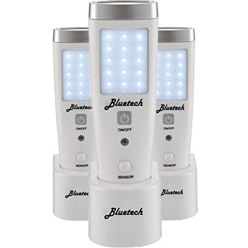 Avalon 3-Pack LED Flashlight Night Light with Motion Sensor, Rechargeable Emergency Light