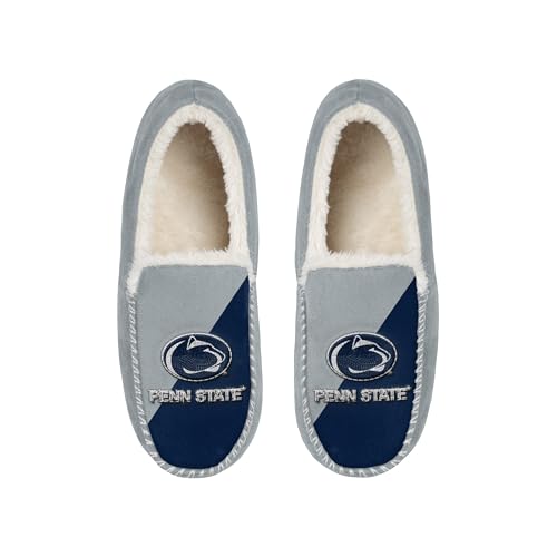 NCAA Unisex Adult Color Block Logo Sherpa Moccasin Slippers
