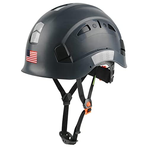 GREEN DEVIL Safety Helmet Hard Hat Adjustable Lightweight Vented ABS Work Helmet 6-Point Suspension ANSI Z89.1 Approved Ideal for Industrial & Construction