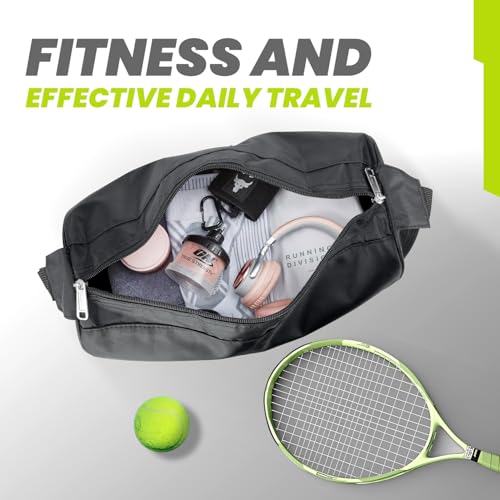 Small Waterproof Travel Duffel Bag - Foldable Gym Bag - Black - 15 Inches