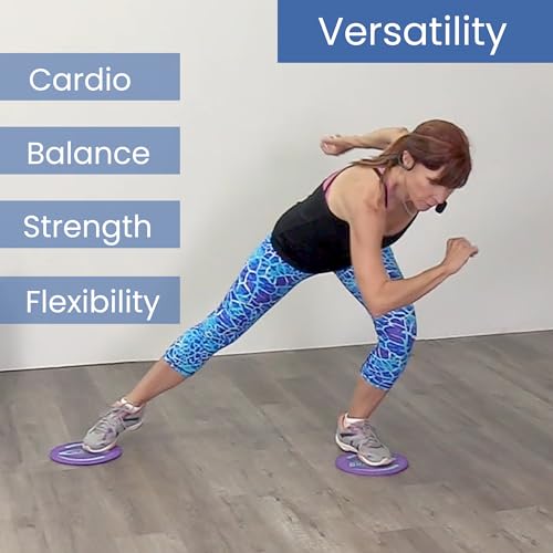 Gliding Exercise Discs - 25 Pair Purple Sliders for Fitness