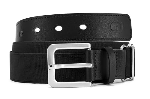Youth Elastic Baseball & Softball Belt - Black, Fits Waist 18"-32"