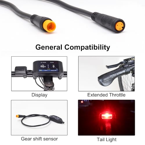 Ebike Extension Cable - Waterproof 3 Pin Female to Male Connector
