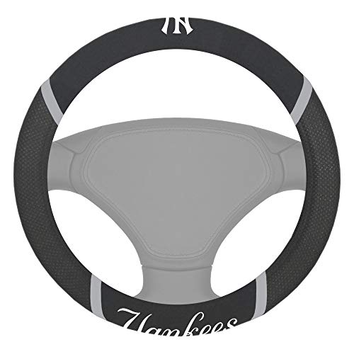 Embroidered Steering Wheel Cover - New York Yankees - 15 Inch