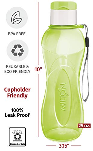 Pastel 4-Pack Kids Water Bottles 25 Oz Leakproof BPA-Free Plastic Drink Bottles