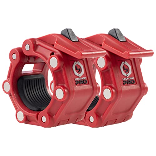 Red Lock-Jaw PRO 2 Magnetic Barbell Collars 2"/50mm Olympic Weight Clips