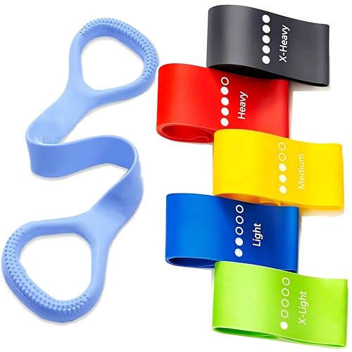 6-Pack Resistance Bands Set for Strength Training & Physical Therapy