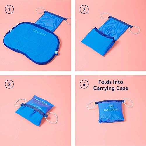 Ballast Beach Pillow - Island Paradise Compact Inflatable Neck Support, Durable & Wind-Resistant