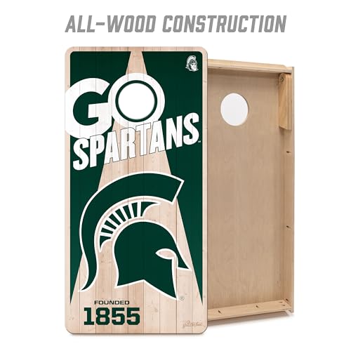 Professional 2' x 4' Cornhole Game with Michigan State Logo Bags