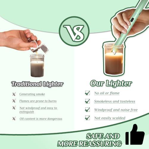 2 PCS Candle Lighter, long Electric Lighter，Stocking Stuffers for
