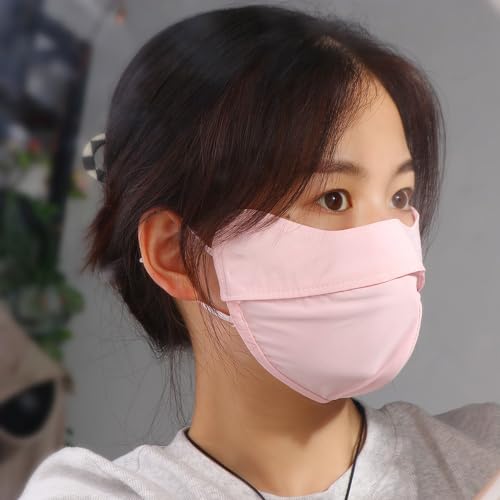 Ice Silk Face Mask - UPF 50+ Sun Protection - Grey