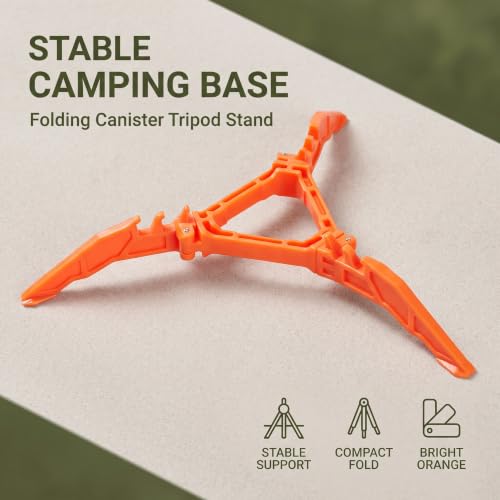 Foldable Camping Stove Tripod Bracket & Fuel Can Stabilizer