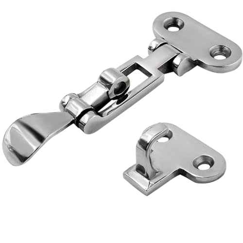Stainless Steel Hasps Marine Grade 316 SS Boat Latches Heavy Dudy Door Latch with Screws (B-2 Pack)