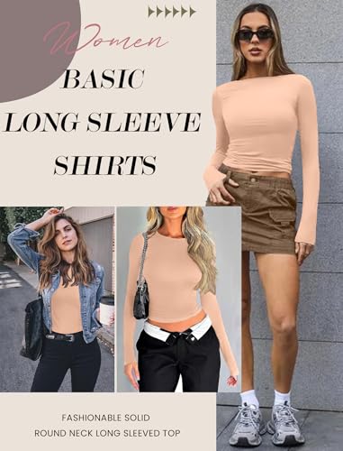 Women's Long Sleeve Thermal Underwear Top - Slim Fit Khaki