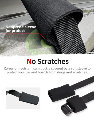 30 Inch Soft Roof Rack Pads for Surfboard, Kayak, Canoe - Complete Kit