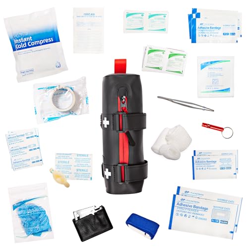 Cyclist Bike First Aid Kit Waterproof Case with 50 Emergency Supplies