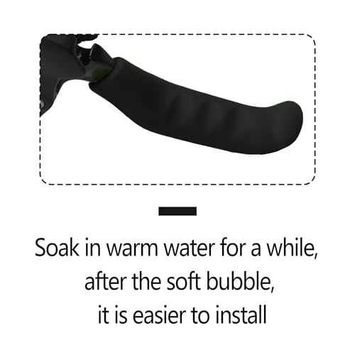 Silicone Bicycle Brake Lever Grip Covers - Non-Slip Protection - 2 Pairs - Black