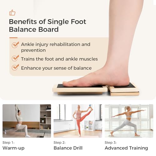 Ankle Balance Board Exerciser for Injury Rehab & Strength Training