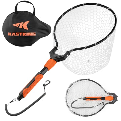 KastKing Titanet 26-Inch Folding Fishing Landing Net with Silicone Mesh & Aluminum Handle