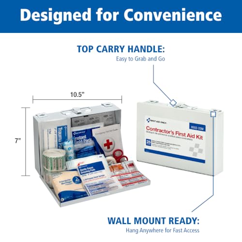 First Aid Only 25-Person Contractor First Aid Kit - Emergency Kit with Supplies